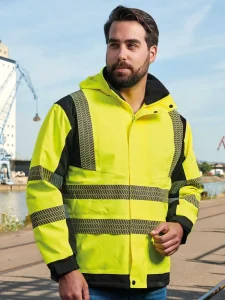 Giacca softshell antipioggia alta visibilità Copenhagen, stampabile Korntex KXBRSSHRJ