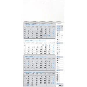Calendario Quattro. con planner blu 2027