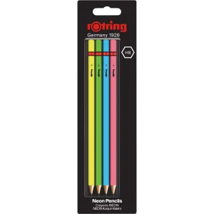 Graphite pencil Rotring neon HB 4/1 blister