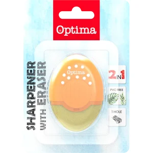 Sharpener and eraser Optima Fluo 100052