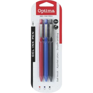 Penne gel Optima, Soft Touch, 3 colori 100926