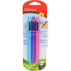 Penne gel Optima, Soft Touch, 3 colori 100927