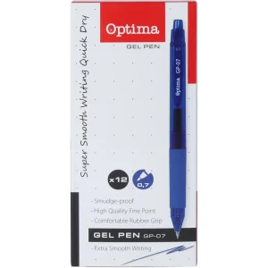Penna gel Optima GP-07, blu, 0.7mm