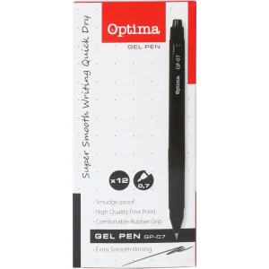 Penna gel Optima GP-07, nera, 0.7mm