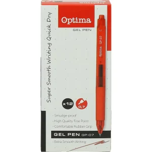 Penna gel Optima GP-07, rossa, 0.7mm