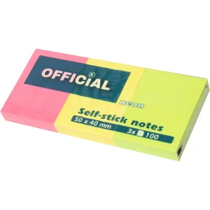 Foglietti adesivi Official, colori neon 122939PP