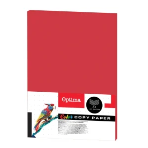 Carta fotocopia Optima A4 100/1 rosso 80g