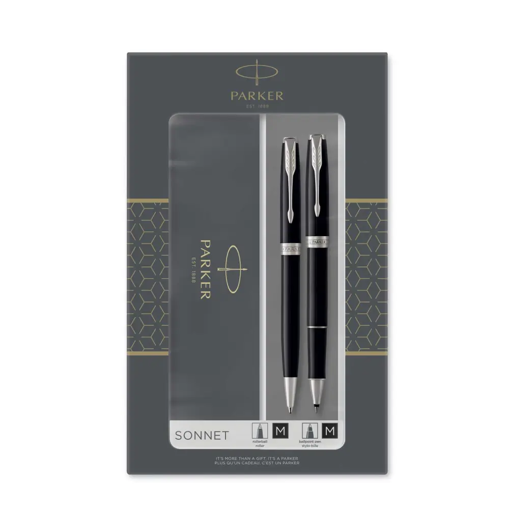 Parker Sonnet Duo set (BP M+RB M) black CT