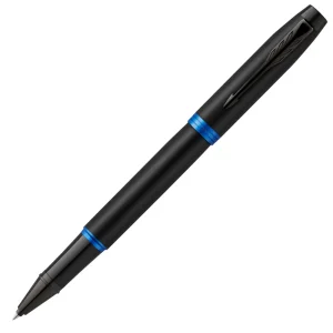 Penna roller Parker IM premium achromatic nero blu