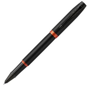 Penna roller Parker IM premium achromatic nero arancione