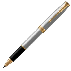 Rollerball pen Parker Sonnet Stainless Steel GT F black