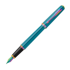 Penna stilografica Parker Meridian verde acqua RBT F nero