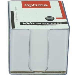 Paper blocks white Optima in stand 9X9cm
