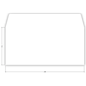 American envelope BO WHITE 110x230mm 90gr SI
