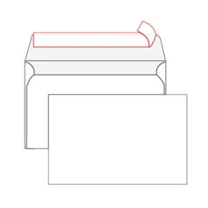 Envelope B6 WHITE 120x180mm 80gr silicon