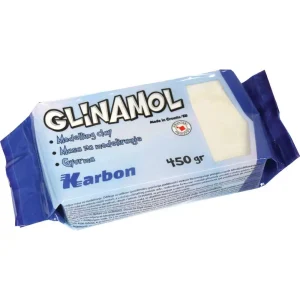 Modelling clay Glinamol, white, 450g