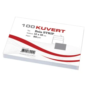 Envelope B6 WHITE 120x180mm 80gr 100/1 SI