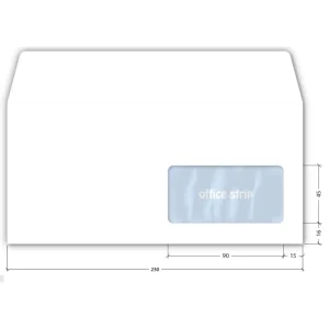 American envelope DO WHITE 110x230mm 80gr SI