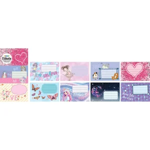 Stickers for exercise books KIDS GIRLS 10/1