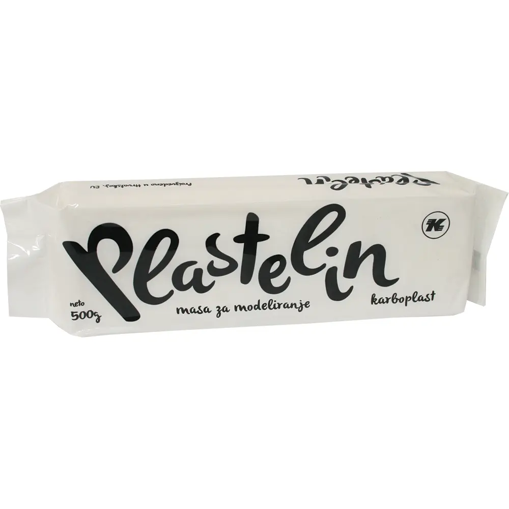 Plasticine Karbon white 500G