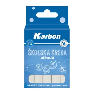 Chalk KARBON, white, round 10 pcs