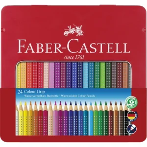Matite colorate FABER-CASTELL, grip 24/1 in metallo