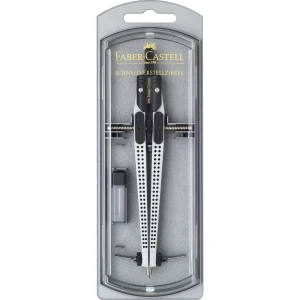 Compasso da disegno FABER-CASTELL grip grigio