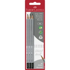 Matita in grafite Faber-Castell Grip con gomma HB