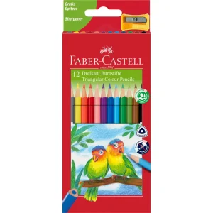 Matite colorate Faber-Castell Eco 12 + temperamatite