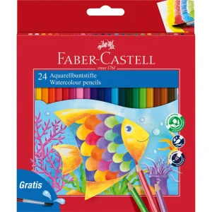 Matite colorate Faber-Castell Aqua+ pennello 24/1