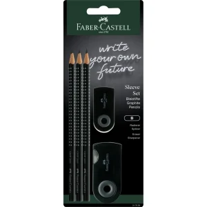 Graphite pencil Faber-Castell sleeve set black 2020 BL. AWK