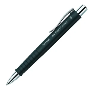 Ballpoint pen Faber-Castell poly ball XB black metal