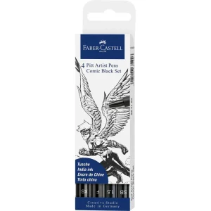 Pennarelli Faber-Castell Pitt comic 4/1 nero