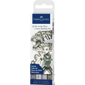 Pennarelli Faber-Castell Pitt comic 4/1 grigio
