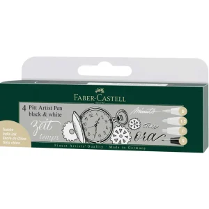 Pennarelli Faber-Castell Pitt Black&white 4X