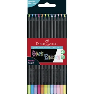 Coloured pencils Faber-Castell Black edition neon pastel 12/1