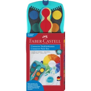 Matite colorate Faber-Castell a base d’acqua CONNECT12/1+pennello turchese