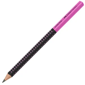 Matita in grafite Faber-Castell grip jumbo nero/rose