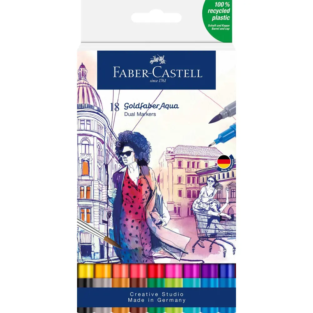 Marcatore Faber-Castell Duo aqua 18/1