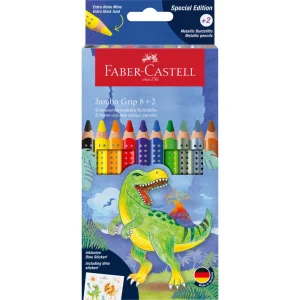Matite colorate faber-castell dino jumbo 8+2