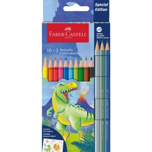 Matite colorate Faber-Castell Dino 10+3