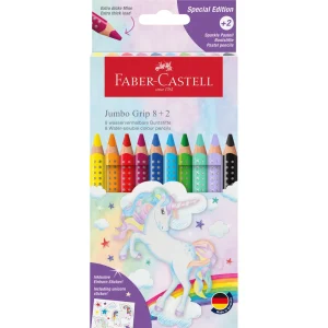 Matite colorate Faber-Castell grip jumbo Unicorn 8+2