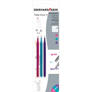Refill Efa erasable pen 3/1 pink, Lilac, Turquoise