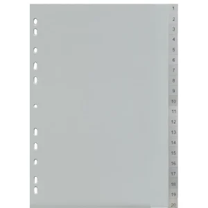 Index dividers 1-20