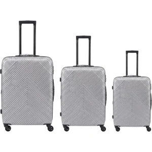 Trolley suitcase set Iris 3/1 silver