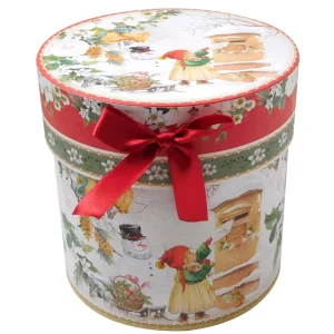 New Year gift box oval large
