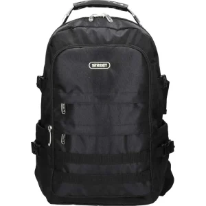 Round safari backpack black