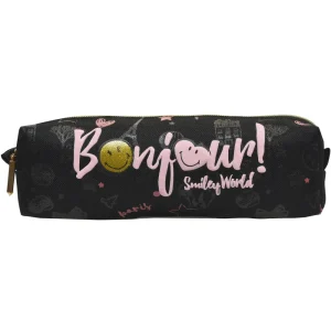 Round pencil case Okrogla1 Tube Smiley Paris