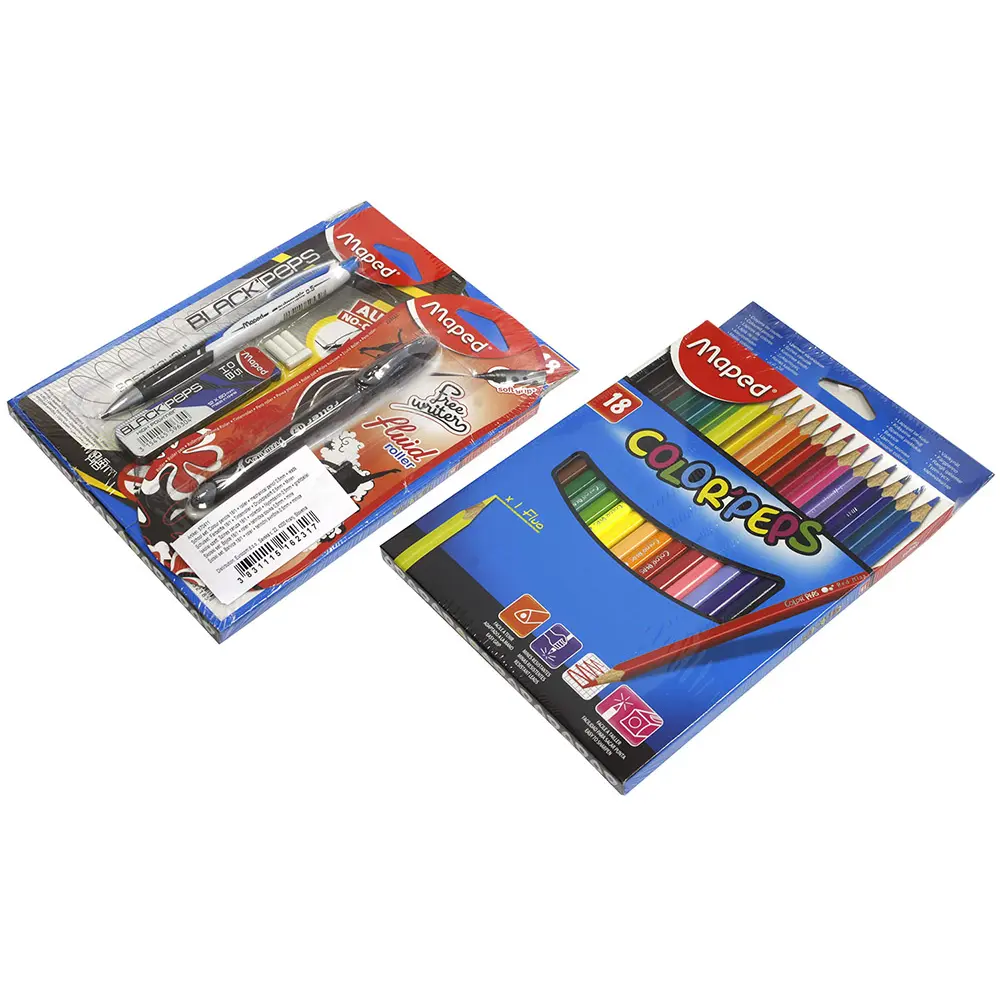 Set scolastico Maped matite colorate 18/1+TEH.SV.+ROLER