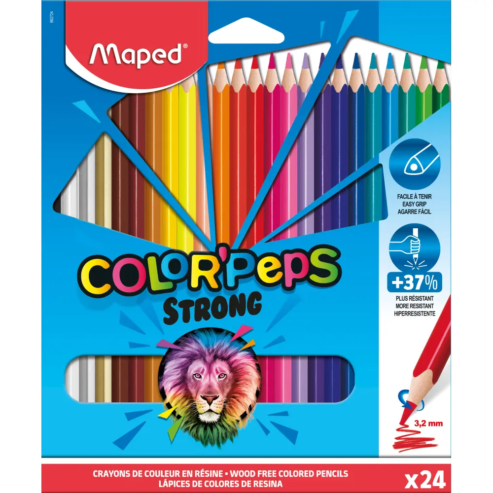 Matite colorate MAPED Color'peps Strong 24/1